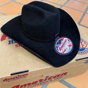 American Hat Company Black Cowboy Hat.  Size 6 7/8